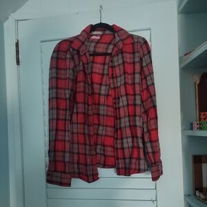 red and grey flannel from delias size medium